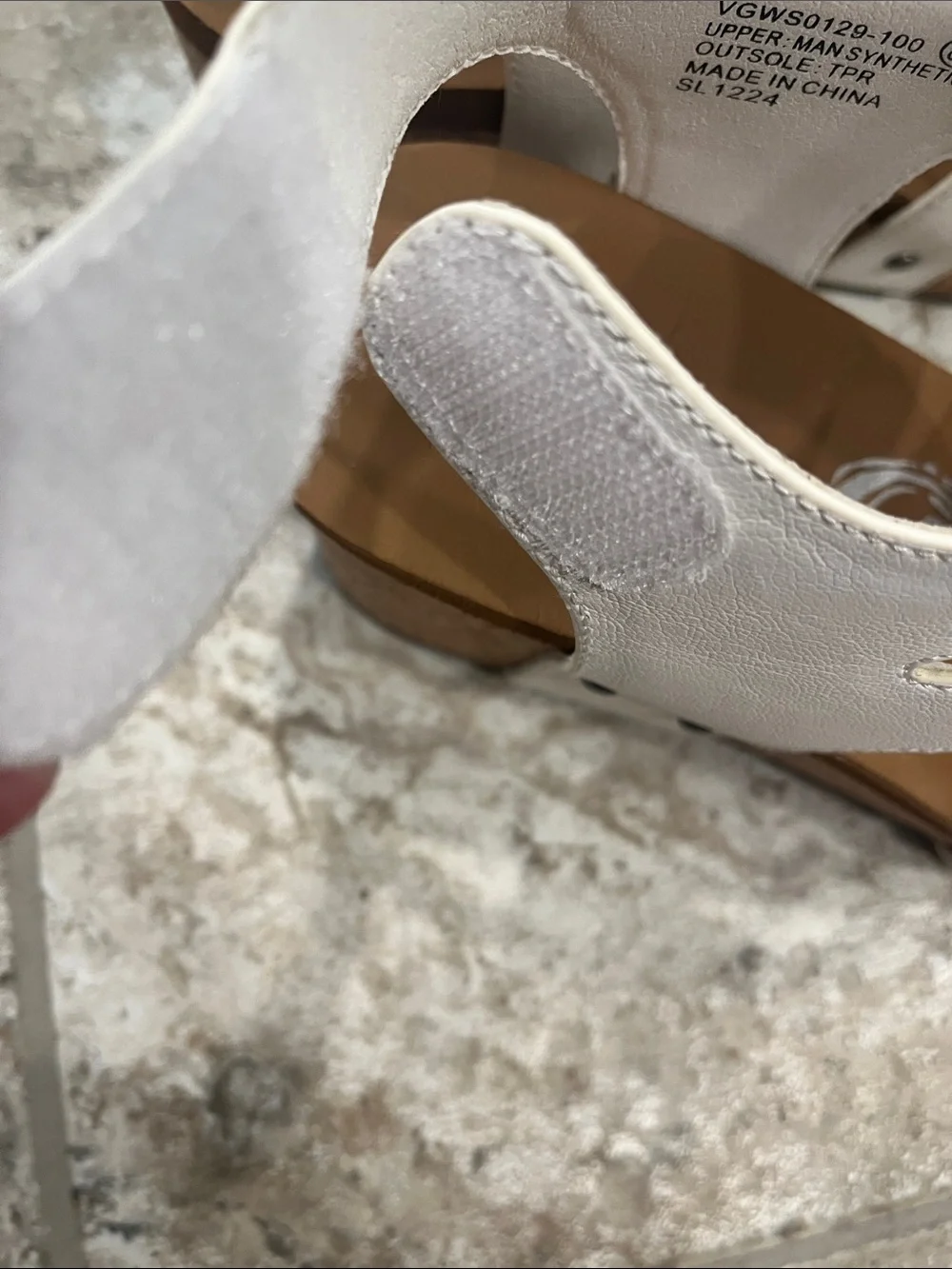 Very G White Cork Platform Wedge Sandals